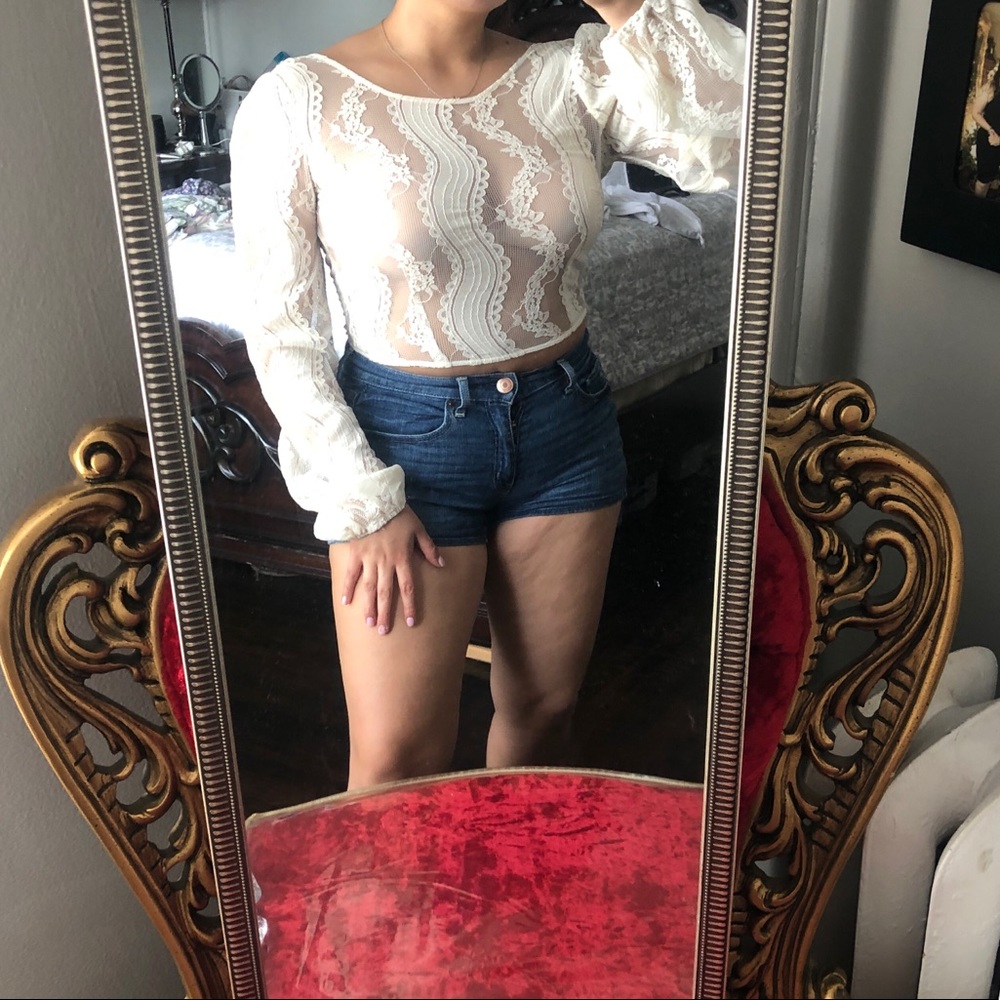 Forever 21 lace crop top